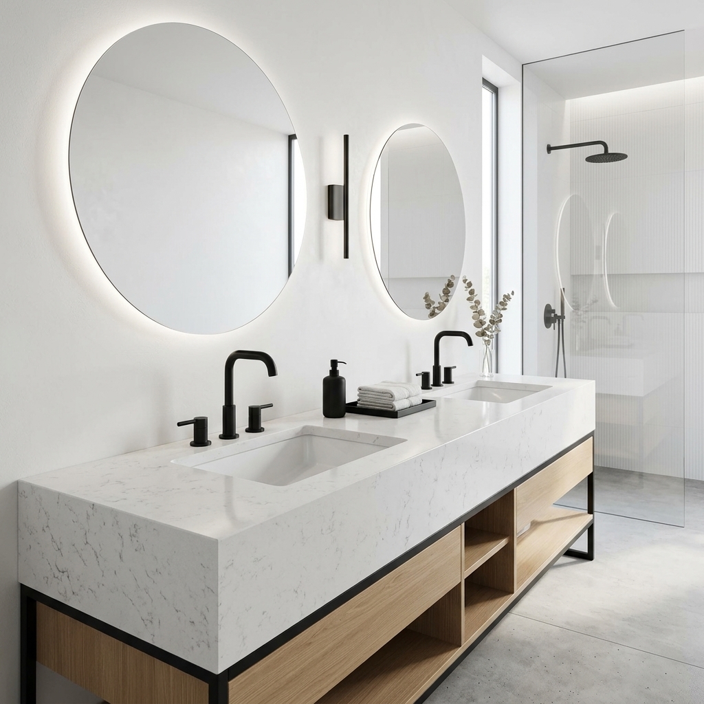 Carrara Minimalist Vanity